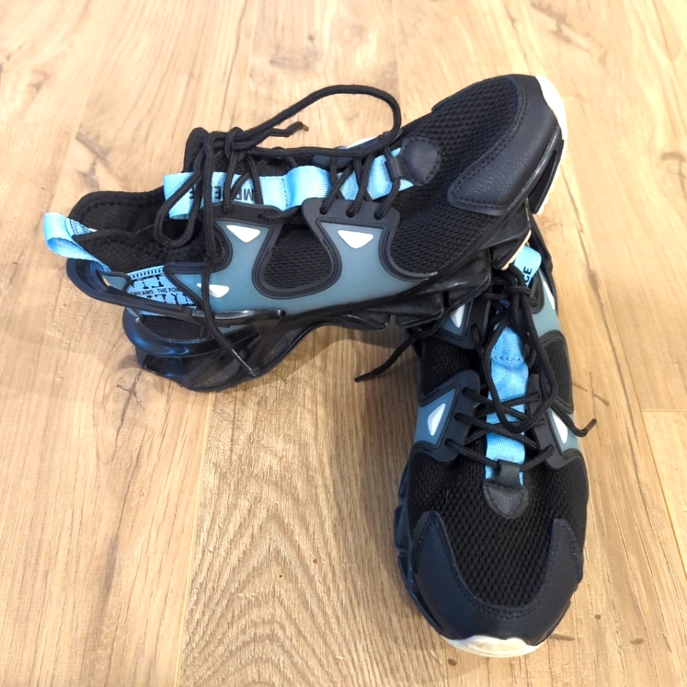 Men's Mr Peace Mr Deace Blue & Black Athletic Shoe Sneaker Size 40/9.5 US